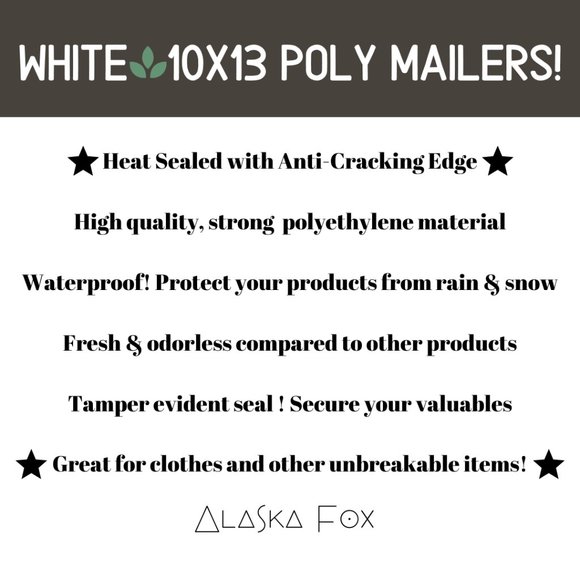 25 Pack 10X13 M&C White Poly Mailers Unpadded Shipping Office Supplies NEW - Picture 3 of 5